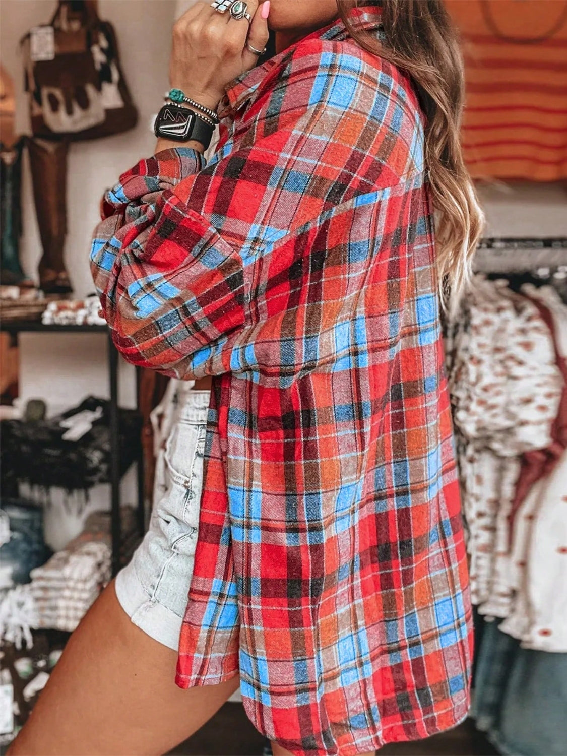 Plaid Collared Neck | Long Sleeve Shirt