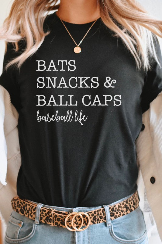 Bats, Snacks, and Ball Caps | Graphic Tee