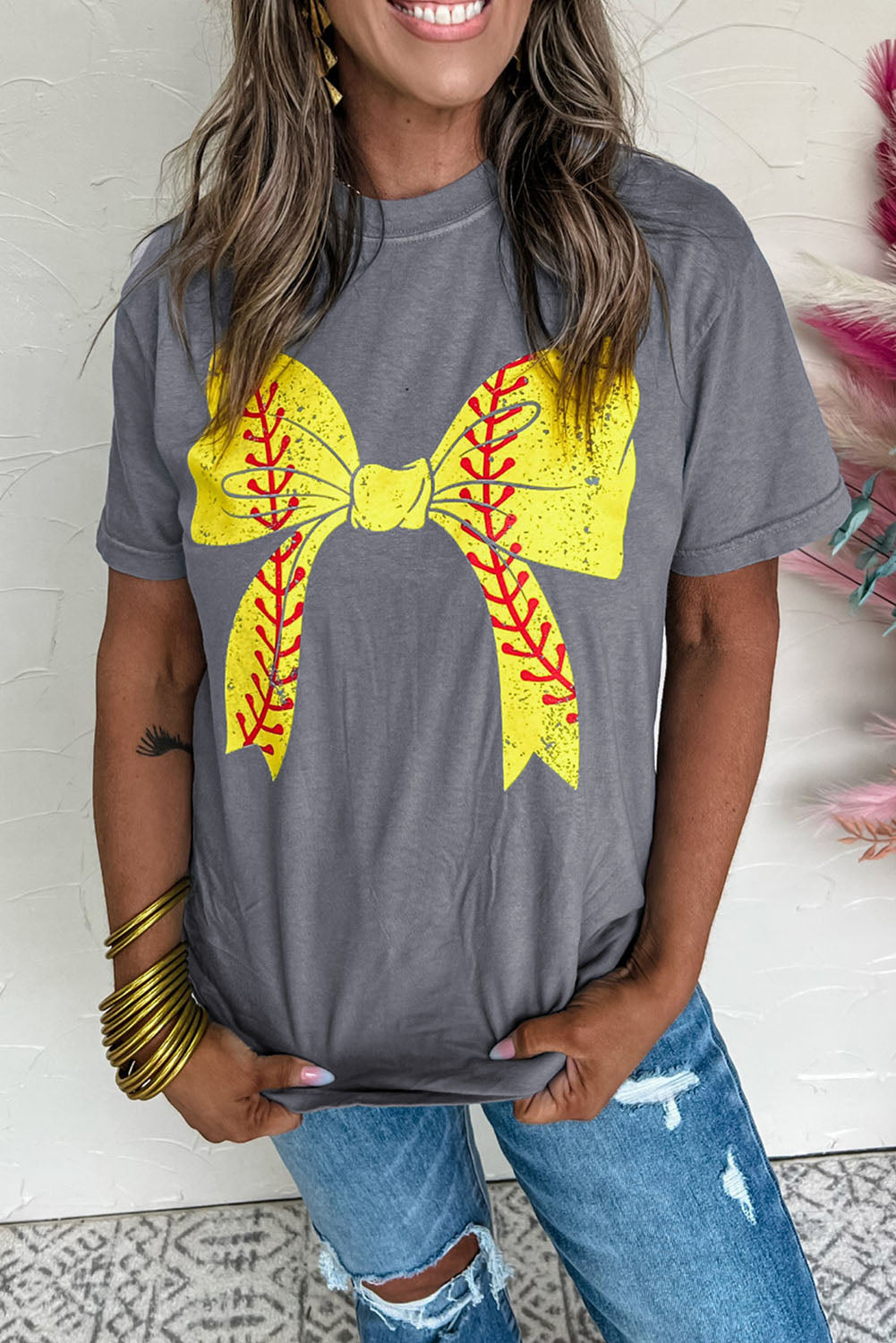 Baseball/Softball Bowknot | Graphic Tee
