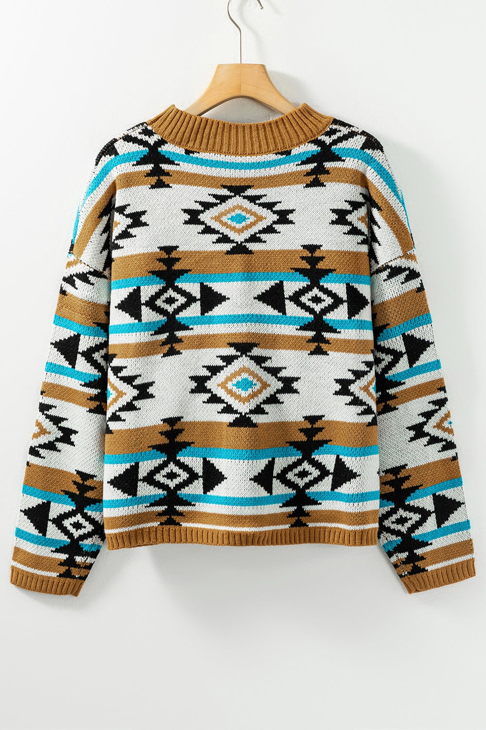 Geometric Round Neck | Long Sleeve Sweater