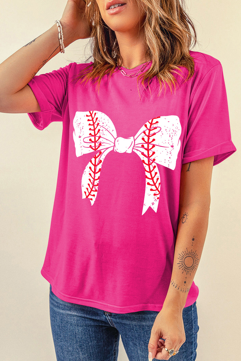 Baseball/Softball Bowknot | Graphic Tee