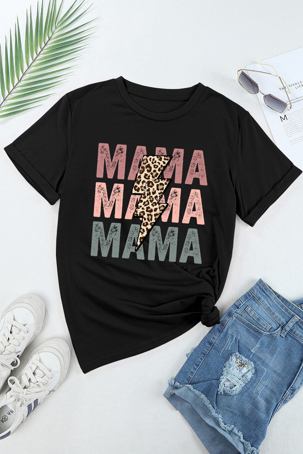 Leopard Lightning Mama | Graphic Tee