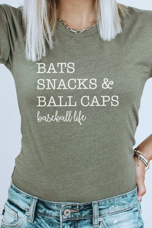 Bats, Snacks, and Ball Caps | Graphic Tee