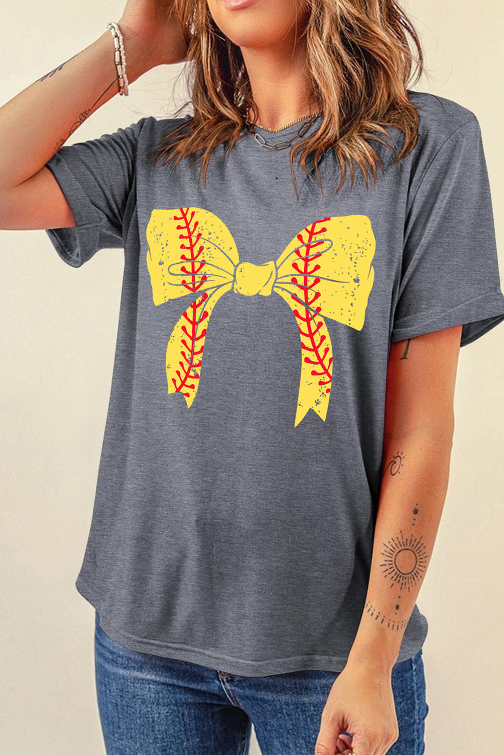 Baseball/Softball Bowknot | Graphic Tee