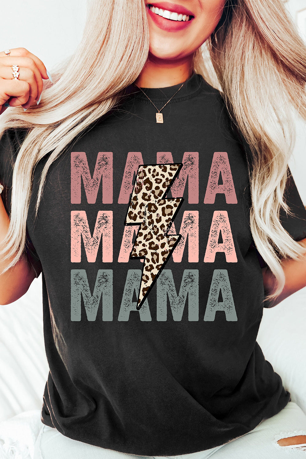 Leopard Lightning Mama | Graphic Tee