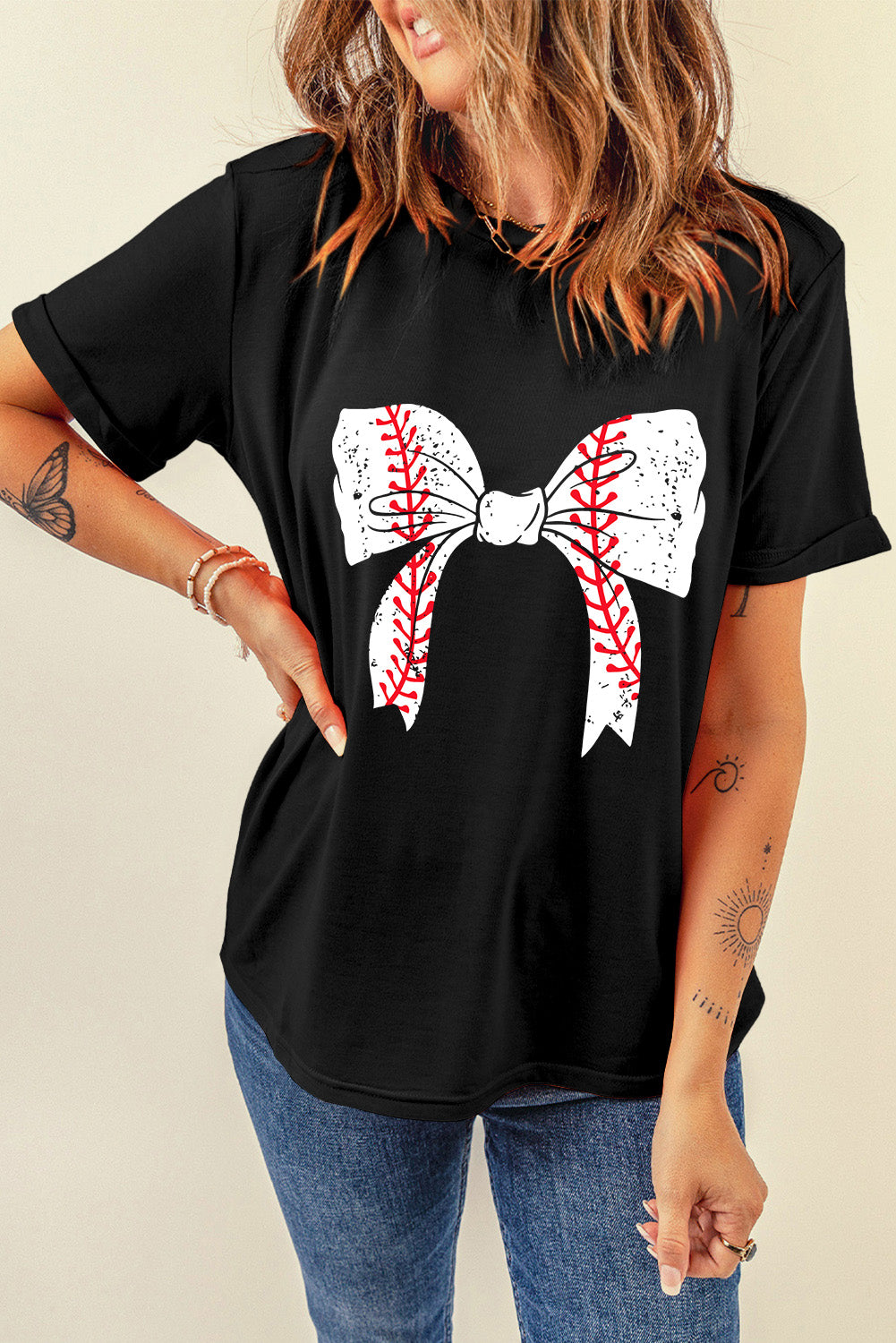 Baseball/Softball Bowknot | Graphic Tee