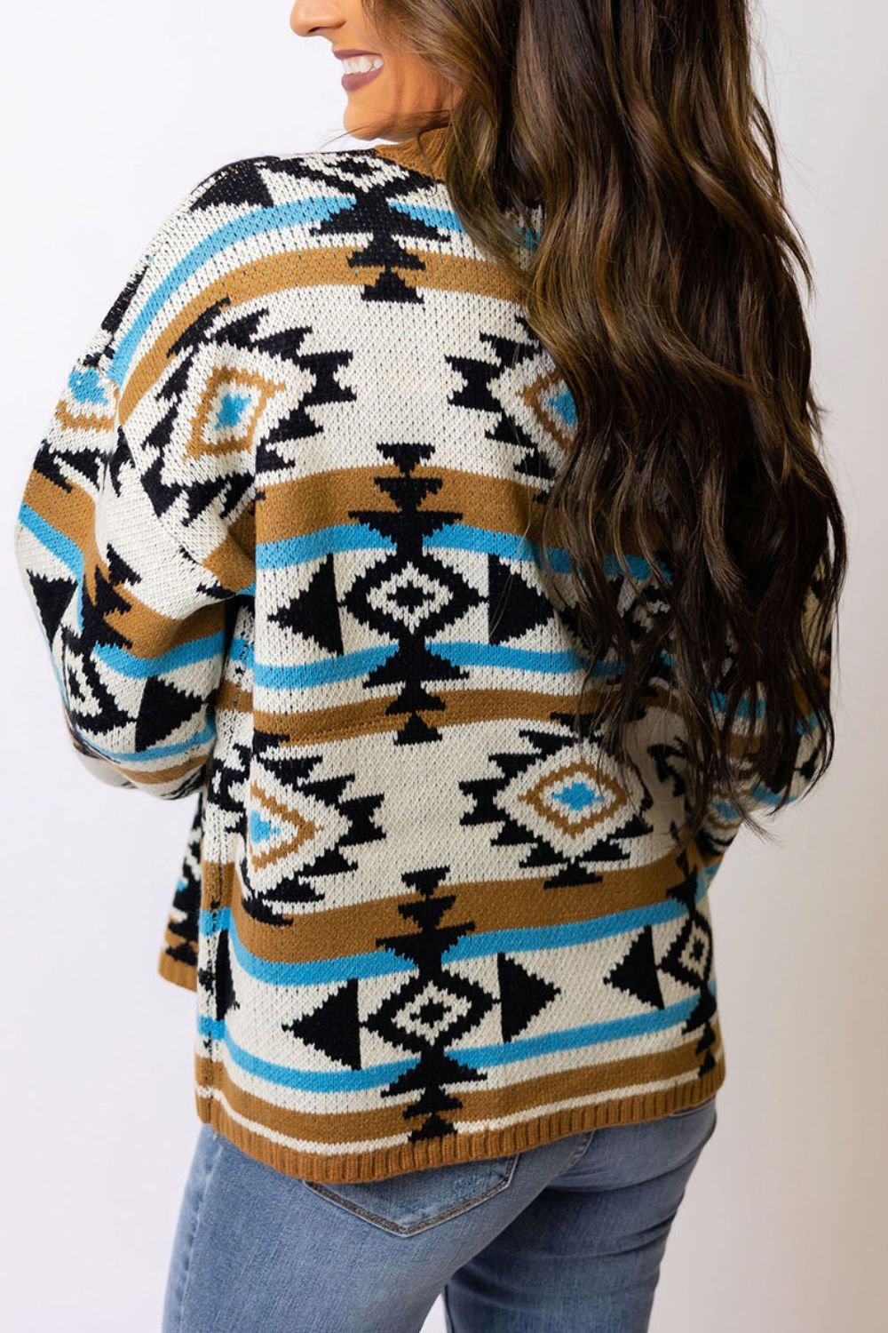 Geometric Round Neck | Long Sleeve Sweater