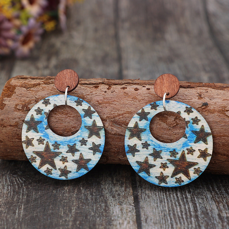 Cutout Star Print | Earrings