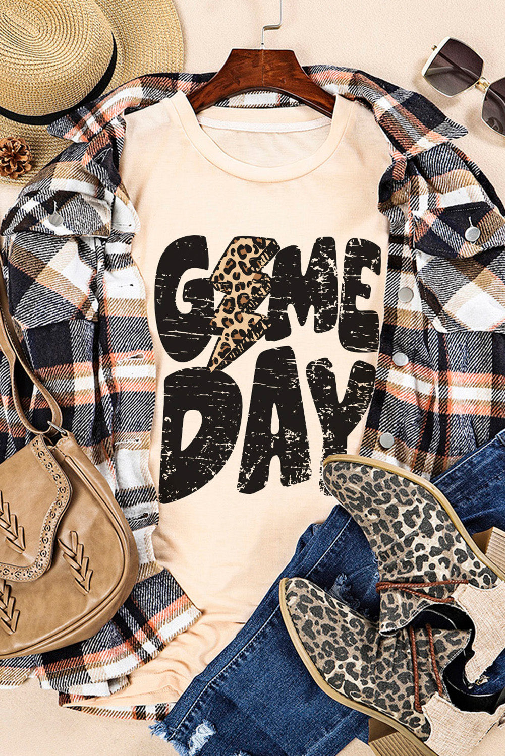 Lightning Leopard Game Day | Graphic T Shirt
