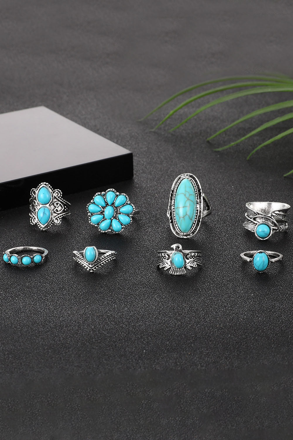 Vintage Western Turquoise | Ring Set