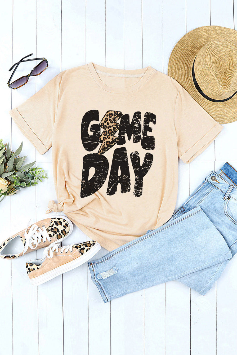 Lightning Leopard Game Day | Graphic T Shirt