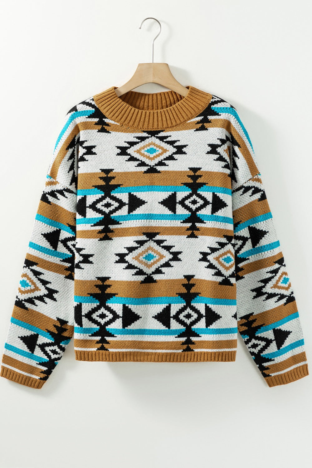 Geometric Round Neck | Long Sleeve Sweater