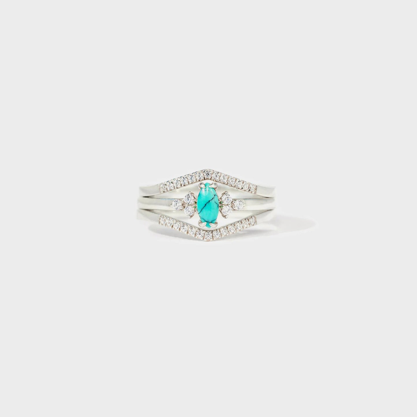 Turquoise & Inlaid Zircon | Ring
