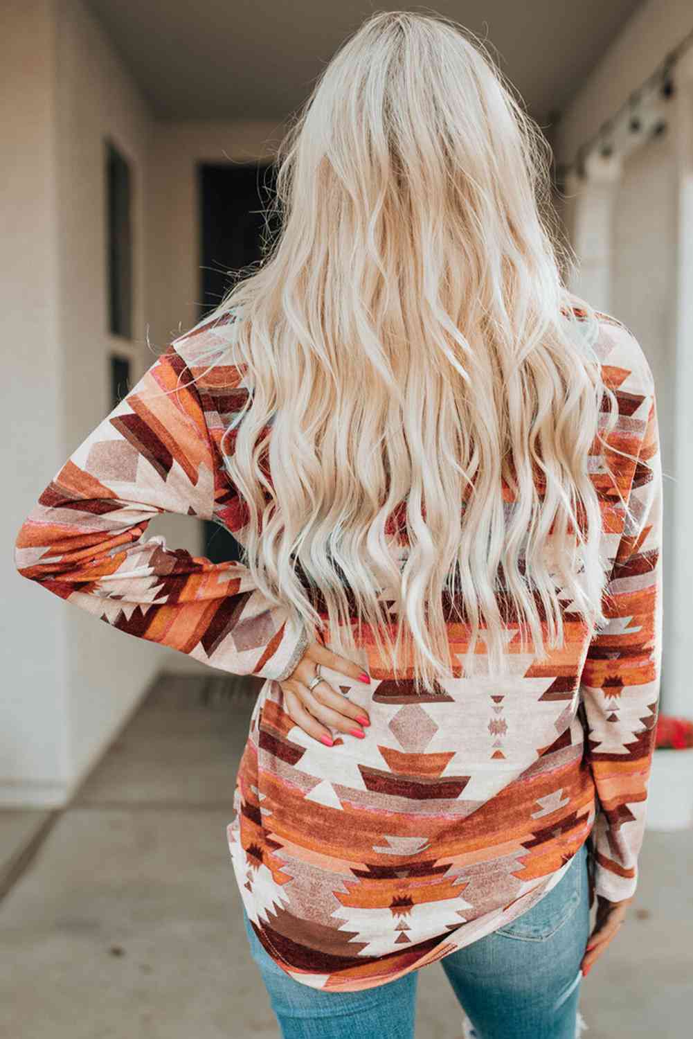 Aztec Printed Button Up | Long Sleeve Shirt