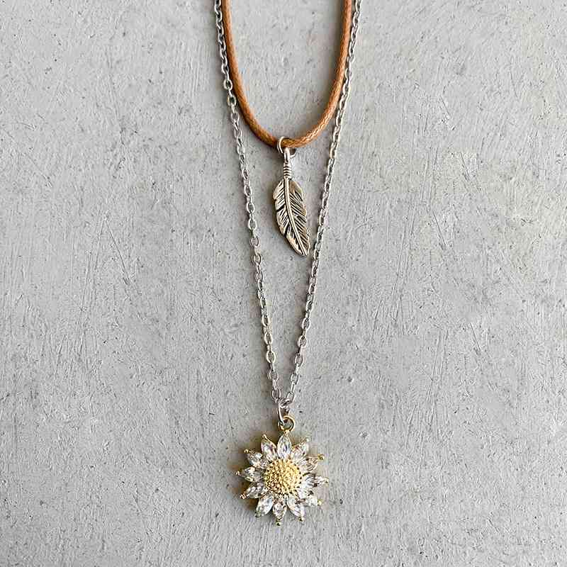 Sunflower Pendant | Necklace Set