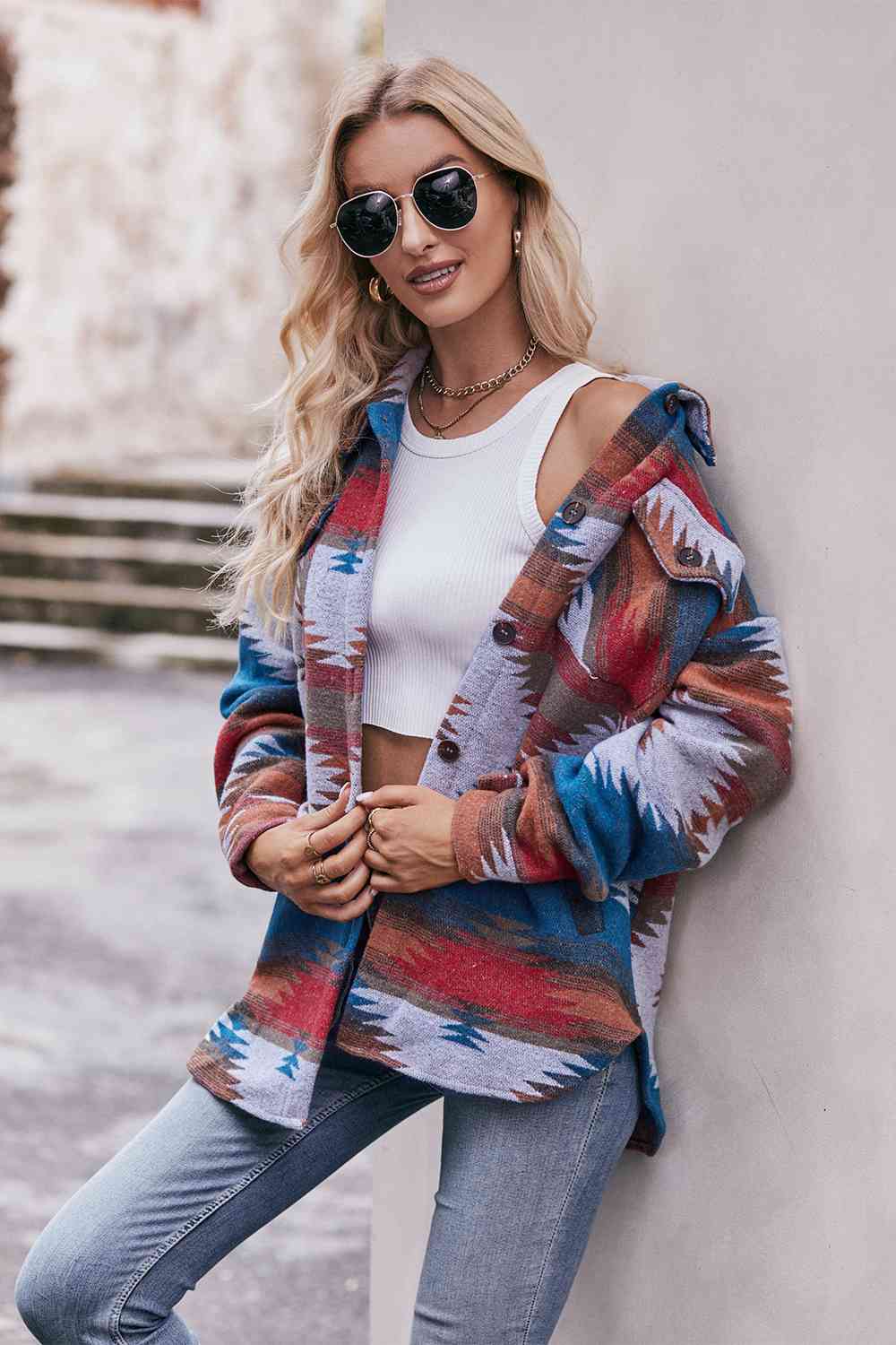 Geometric Dropped Shoulder | Jacket