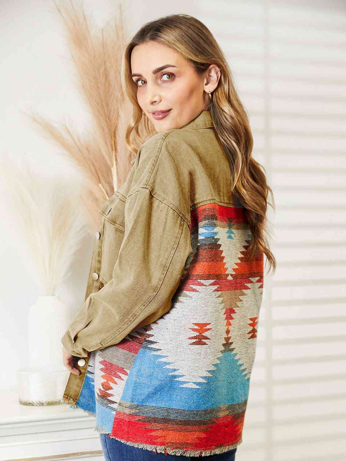 Aztec Raw Hem | Casual Top