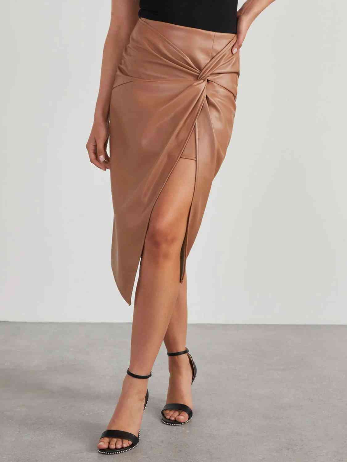 Twist Detail High Waist | Skirt