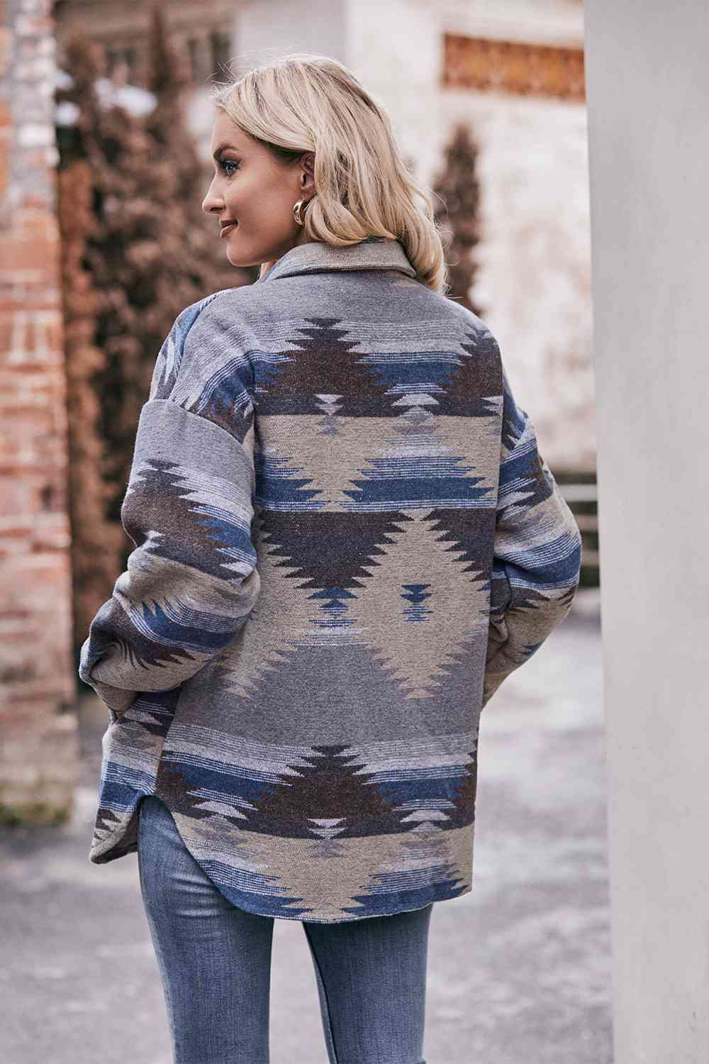 Geometric Dropped Shoulder | Jacket
