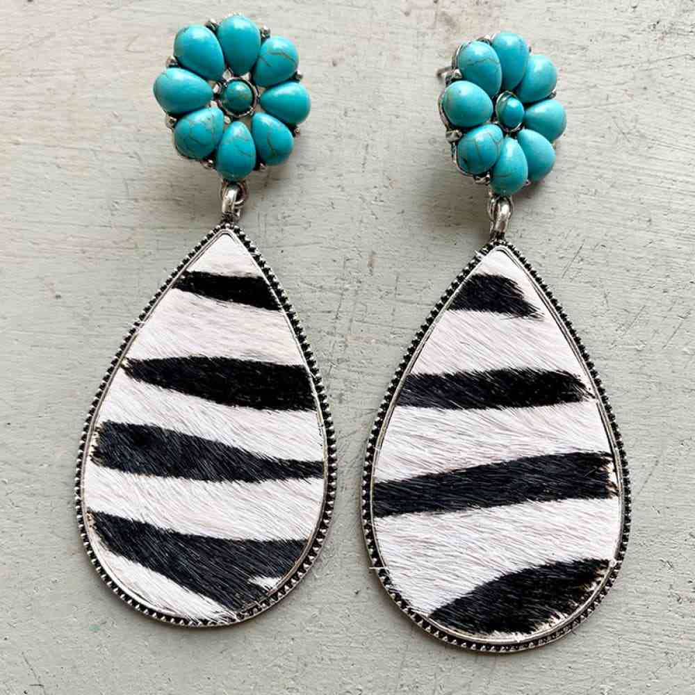 Turquoise Flower Teardrop | Earrings