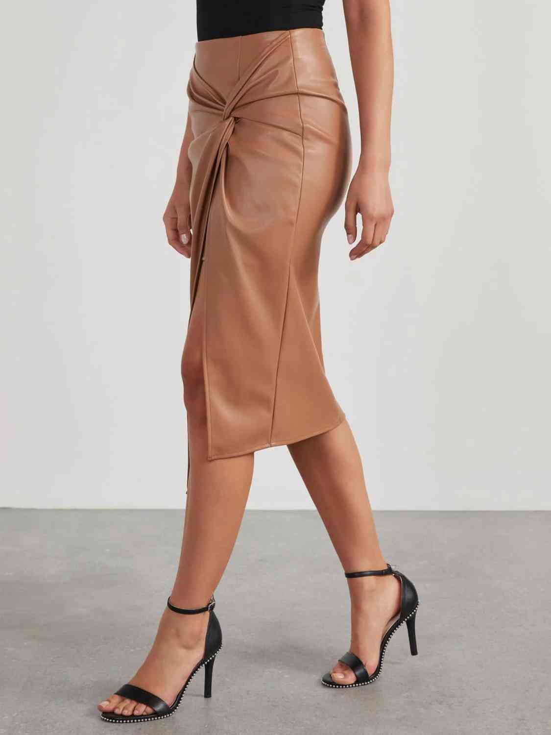 Twist Detail High Waist | Skirt