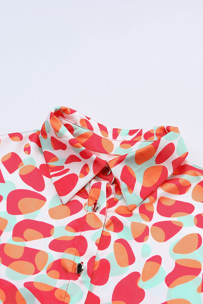 Red/Orange Button Up | Shirt