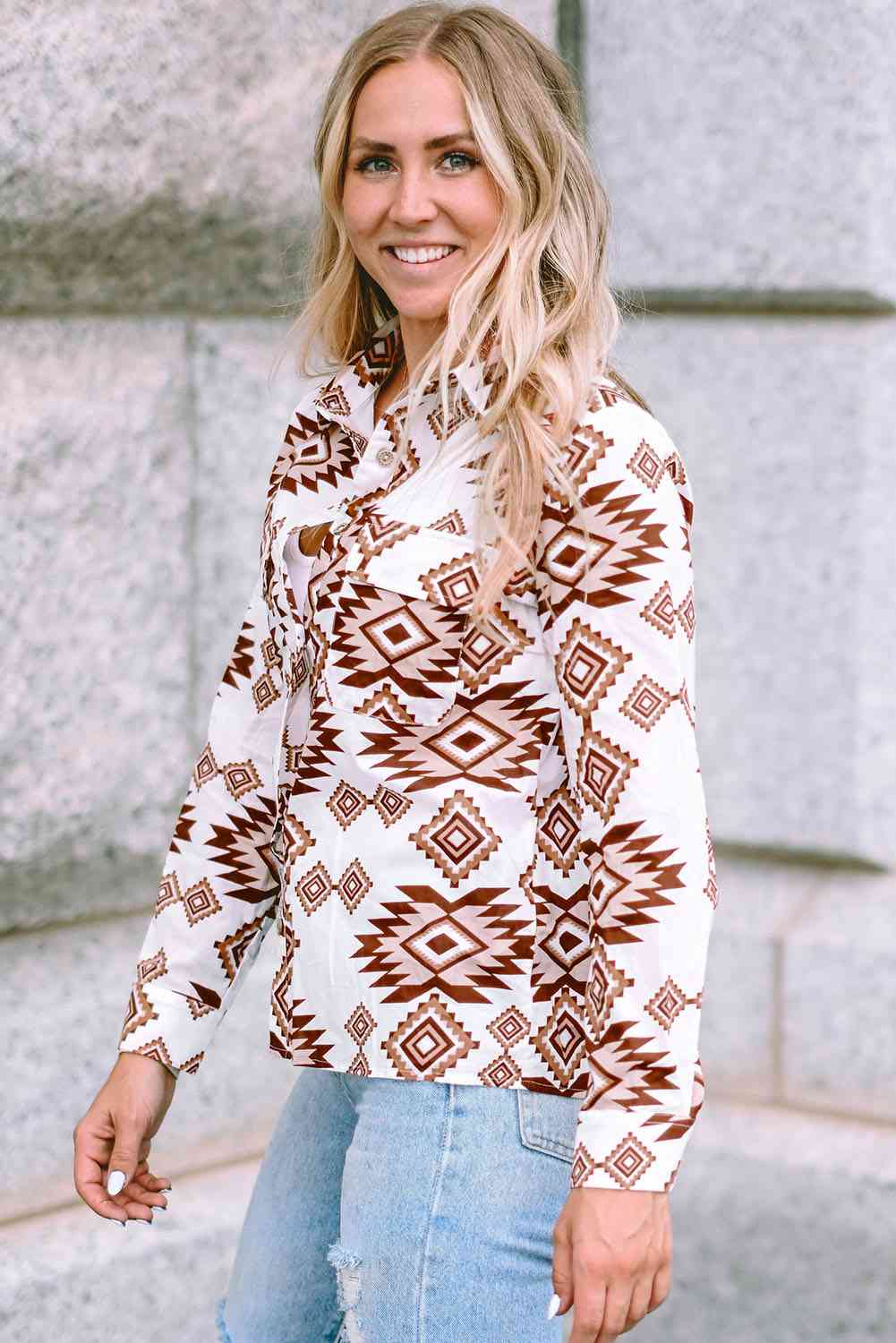 Aztec Button Down | Long Sleeve Shirt