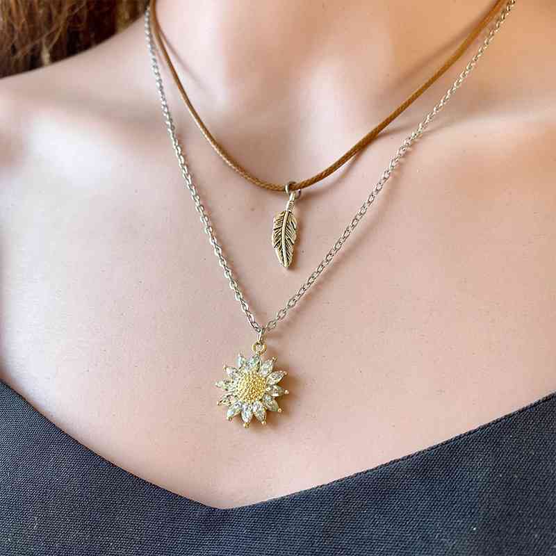 Sunflower Pendant | Necklace Set