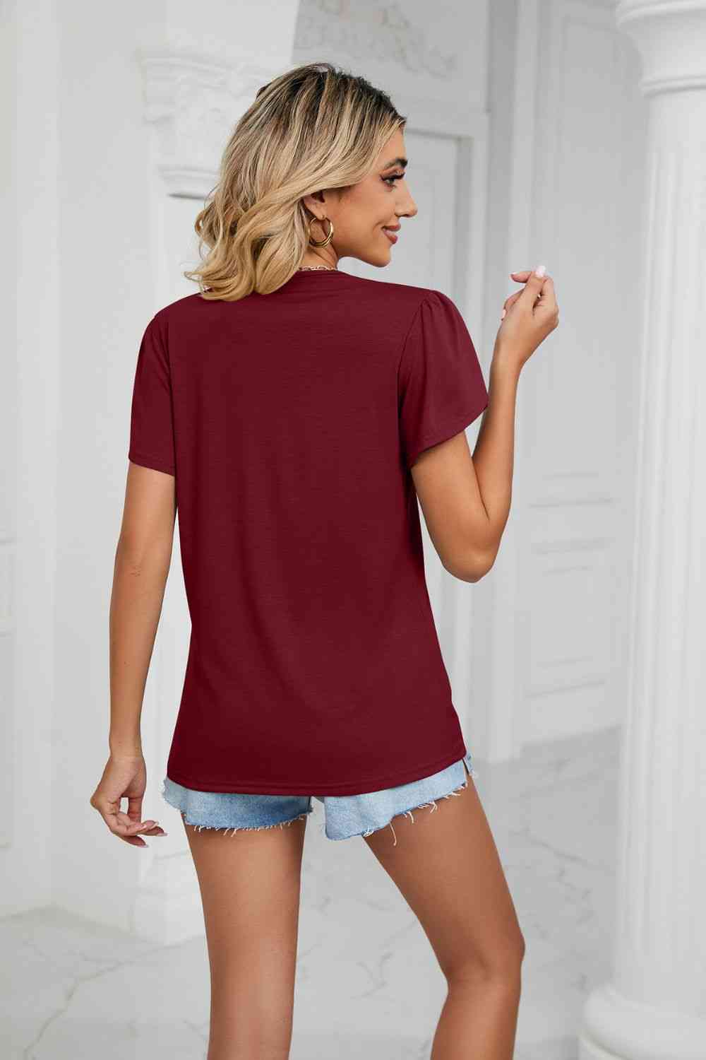 Petal Sleeve | V-Neck Top