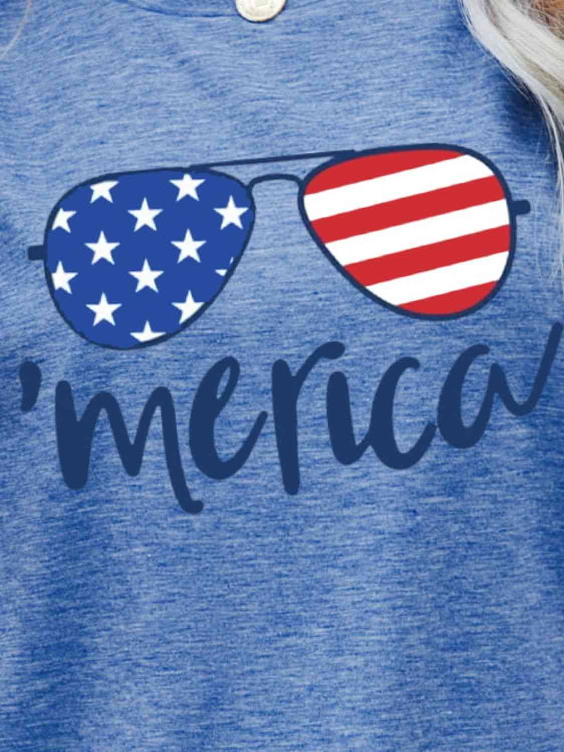 US Flag Glasses | Graphic Tee