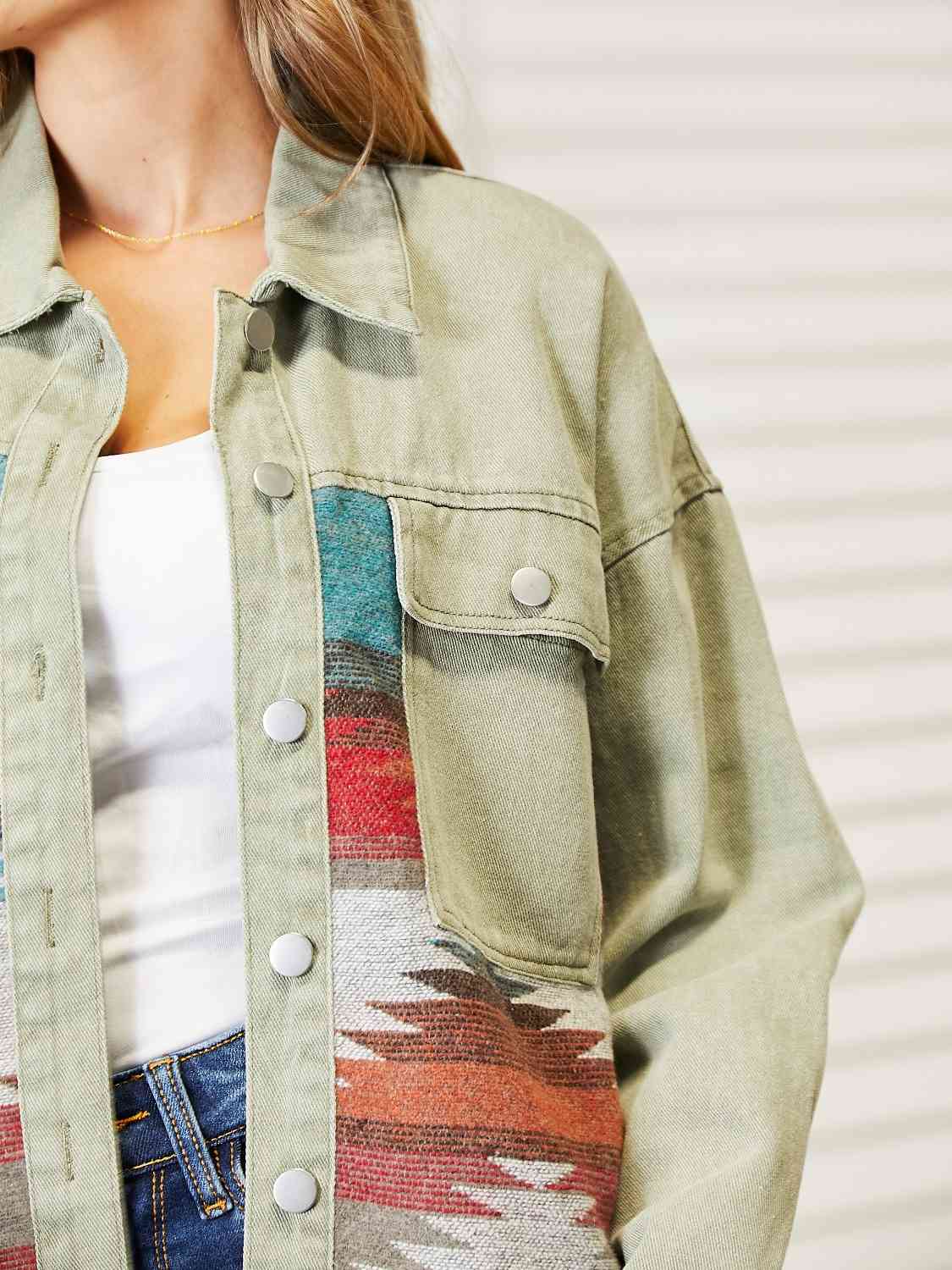 Aztec Raw Hem | Casual Top