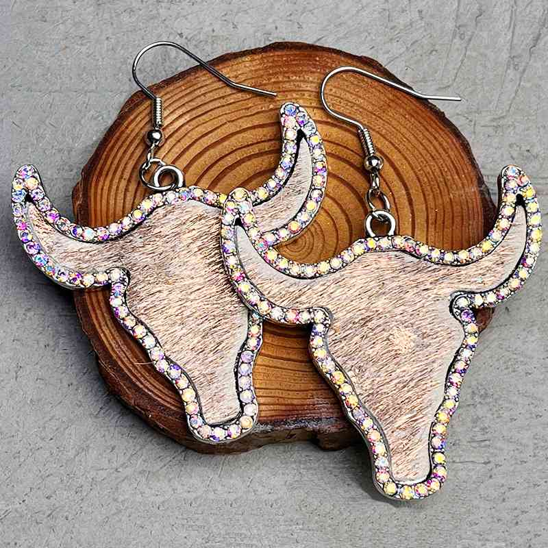 Rhinestone Bull |Earrings