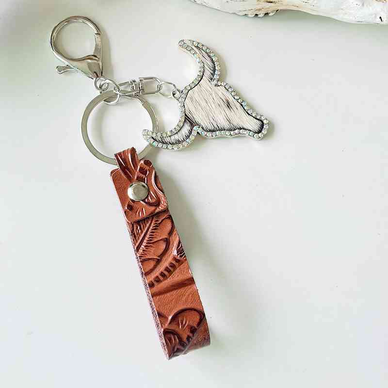 Rhinestone Bull | Keychain