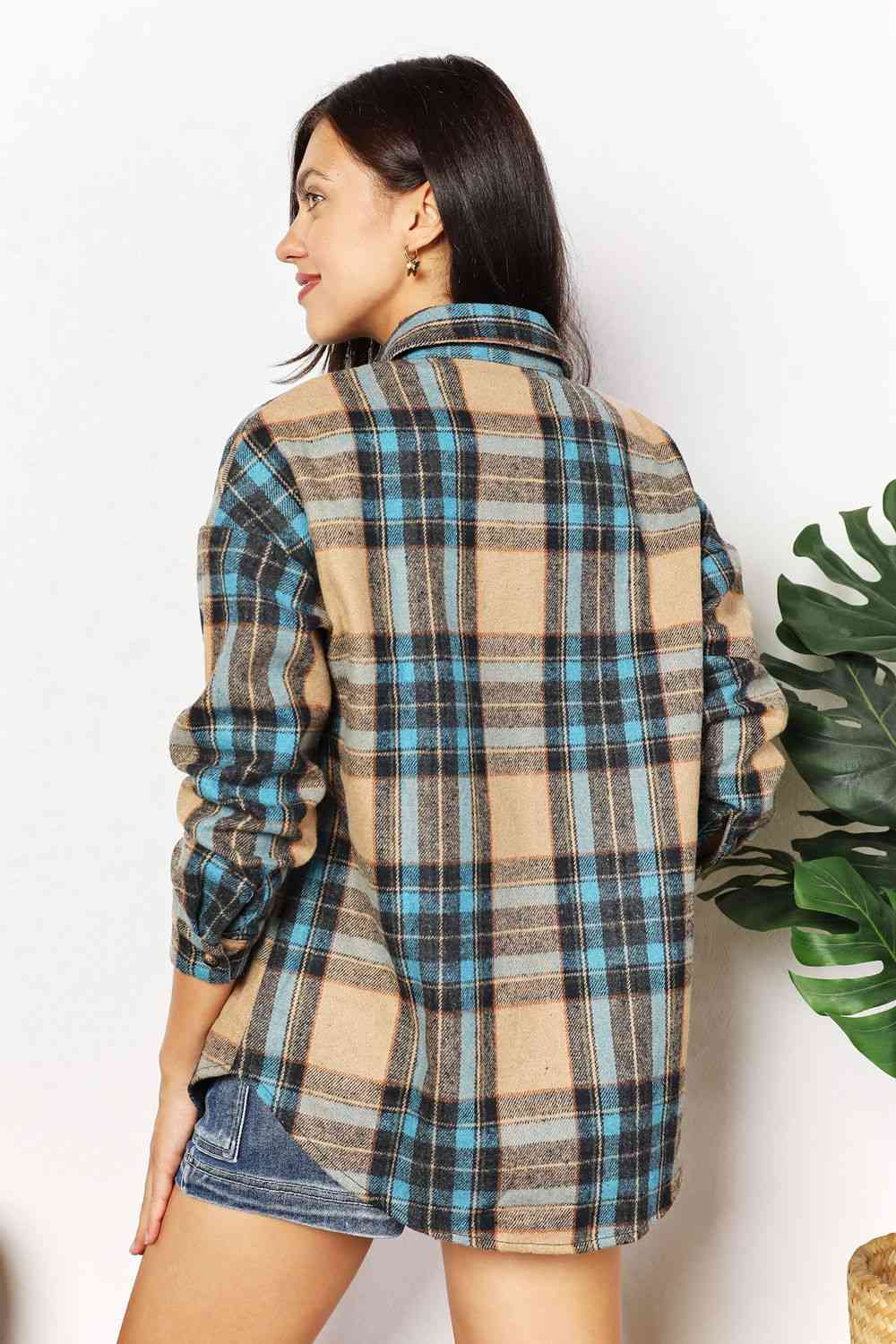 Plaid Curved Hem | Top