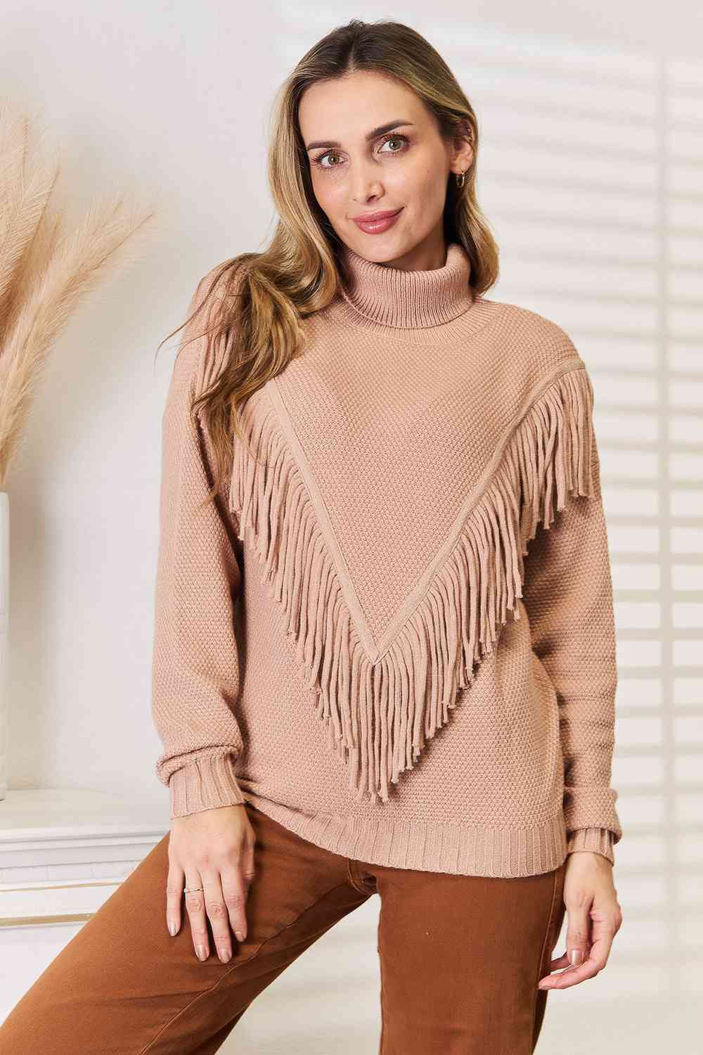 Turtleneck Fringe | Sweater