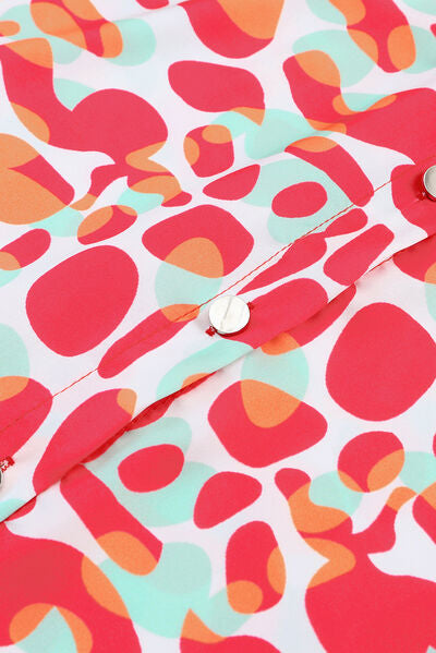 Red/Orange Button Up | Shirt