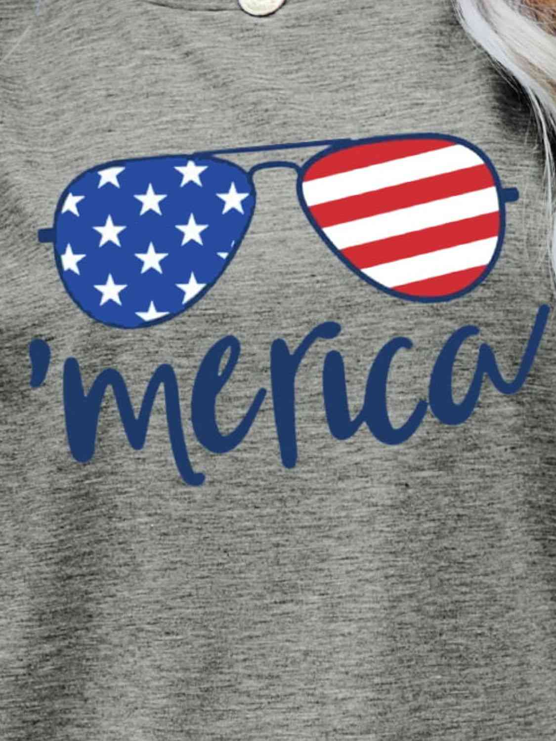 US Flag Glasses | Graphic Tee