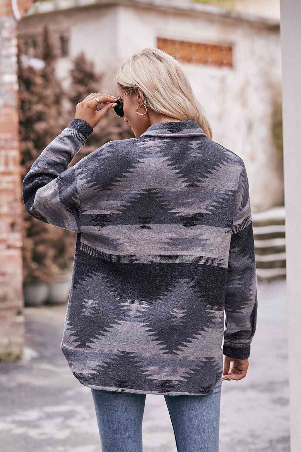 Geometric Dropped Shoulder | Jacket