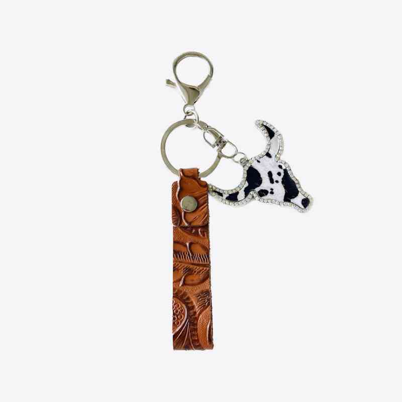 Rhinestone Bull | Keychain