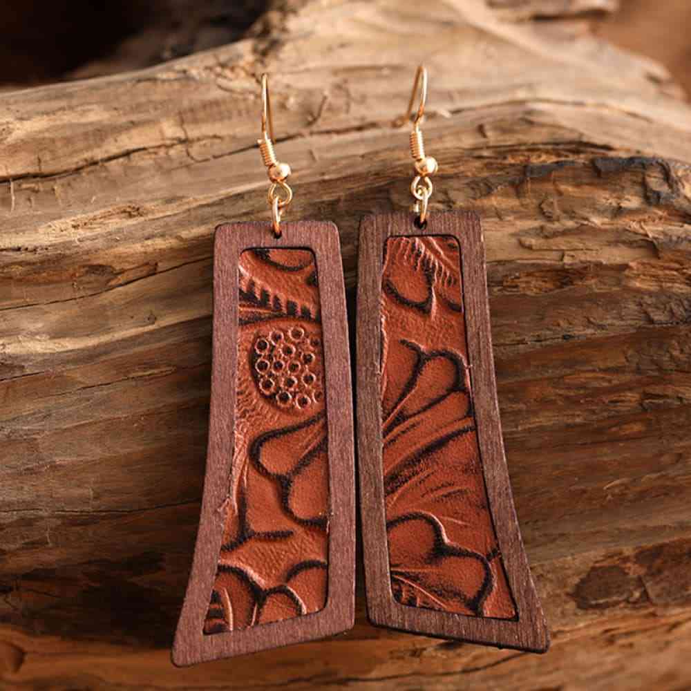 Western Wooden Dangle | Earrings