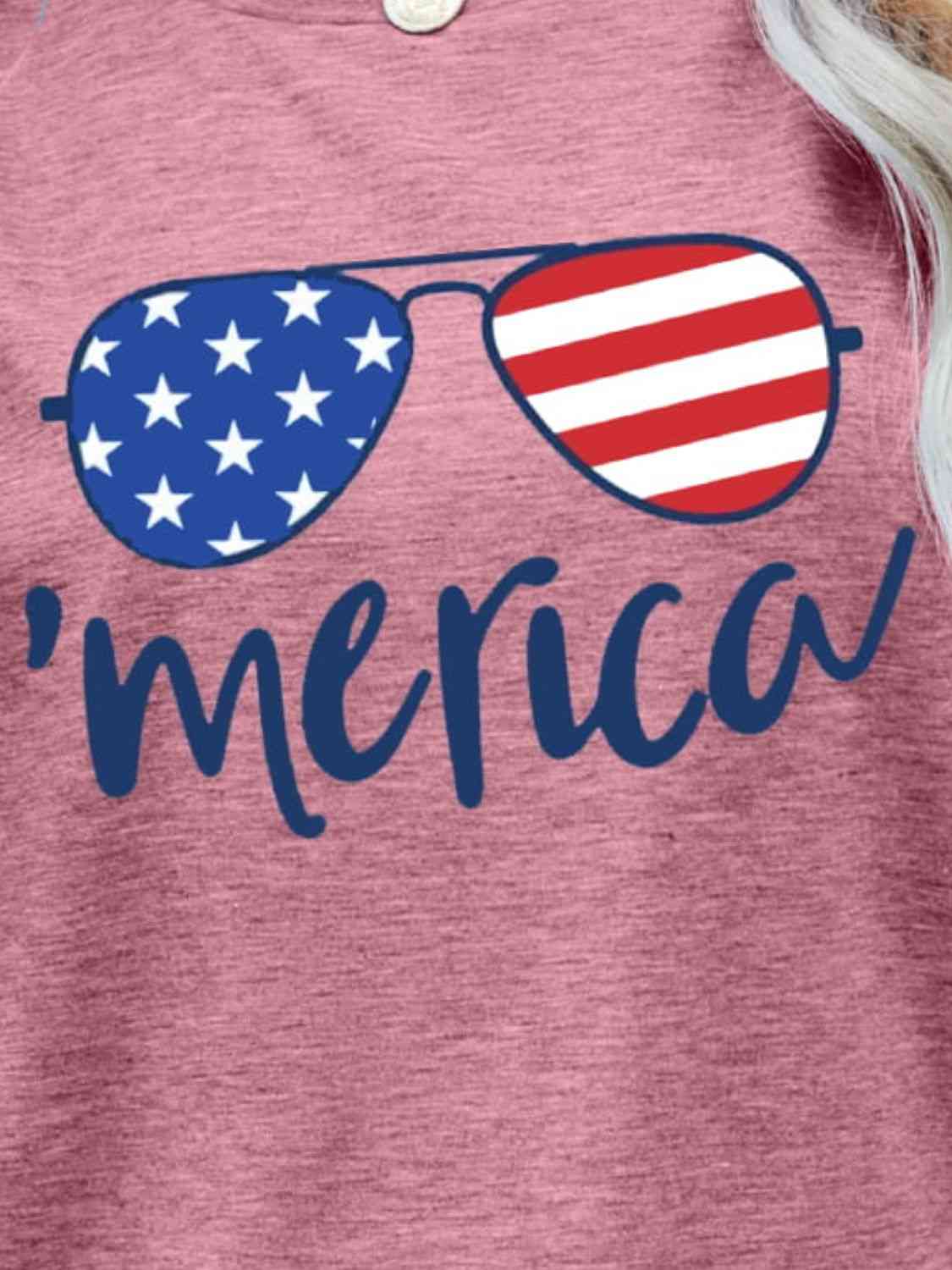 US Flag Glasses | Graphic Tee