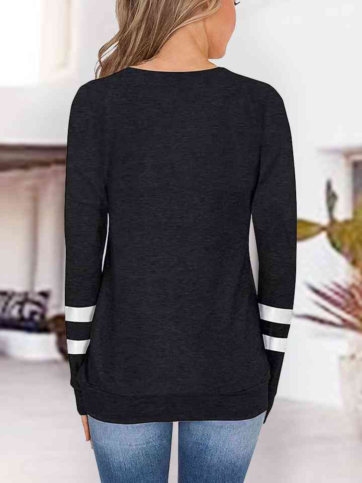 Varsity V-Neck | Raglan Sleeve T-Shirt