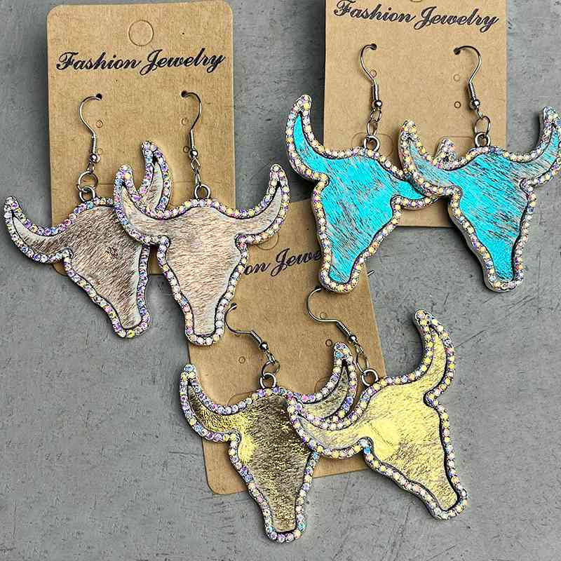 Rhinestone Bull |Earrings