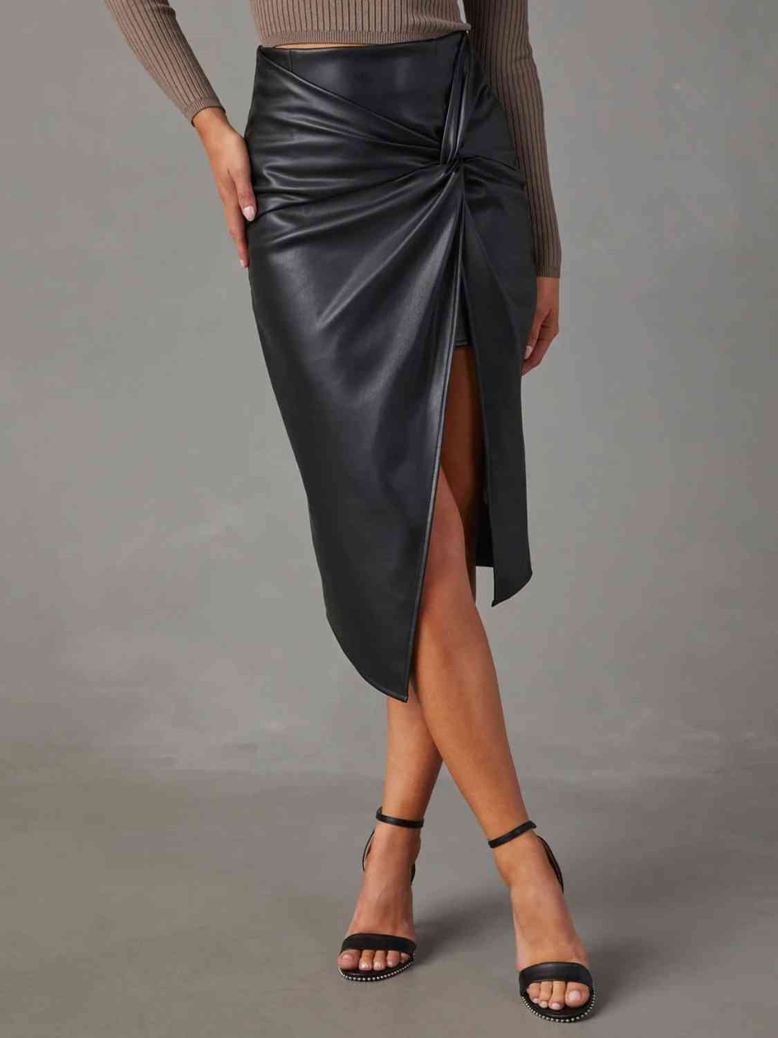 Twist Detail High Waist | Skirt