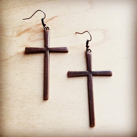 Copper Cross | Earrings