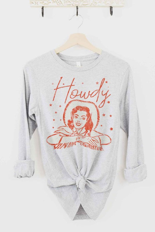 Howdy Cowgirl | Long Sleeve Graphic Tee