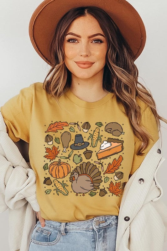Thanksgiving Doodles | Graphic Tee