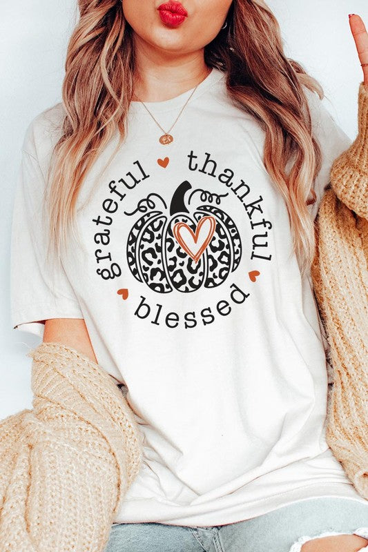 Grateful Thankful Blessed | Graphic Tee