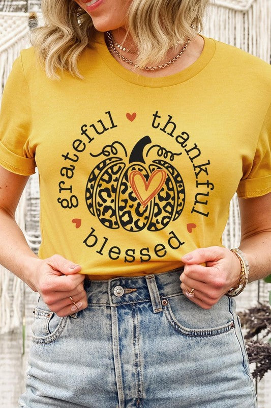 Grateful Thankful Blessed | Graphic Tee