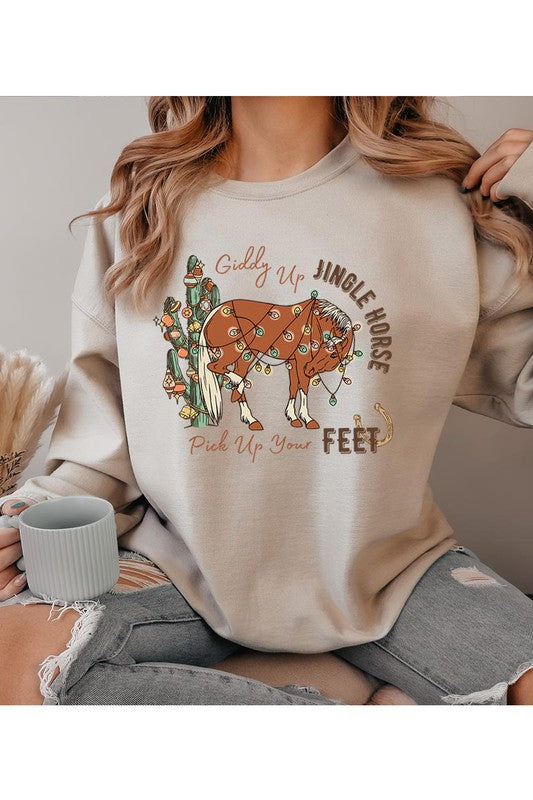 Giddy Up Jingle Horse | Sweatshirt